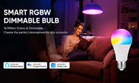 Ampoule Intelligente Wi-Fi Lite, Contrôle Vocal Alexa, Télécommande RGB Multicolore pour Sommeil, Fêtes, Jeux, Appareils Domestiques Intelligents
