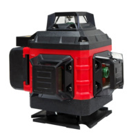 Niveau laser rouge 4D Wosai à 16 lignes, lignes croisées horizontales et verticales avec auto-nivellement, pour intérieur et extérieur