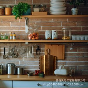 <b>Wooden</b> Square Chopping <b>Block</b> With Handle For Kitchen Serving And Cutting Food Home Use - Product Image 1