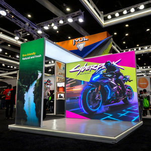 Système de plancher modulaire ABS+Alu avec bordure en aluminium pour présentoirs commerciaux – Système de plancher surélevé durable et réutilisable - Product Image 1