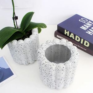 Vente en gros cylindre d'encre splash bonsaï cactus pots succulents pots de fleurs en céramique jardinières pour la décoration intérieure - Product Image 2