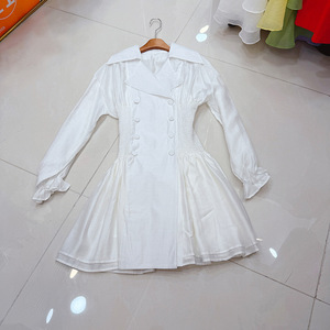 <span class=keywords><strong>Abito</strong></span> Blazer <span class=keywords><strong>Doppiopetto</strong></span> da Donna 2026, Mini <span class=keywords><strong>Abito</strong></span> a Maniche Lunghe con Vita Arricciata, Elegante con Colletto a Revers, per Ufficio e Feste - Product Image 4