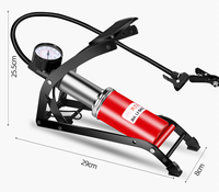 Vélo Double Cylindre Pompe À Pied Gonfleur Pompe À Vélo Avec Manomètre Numérique Pneu Gonfleur Précis