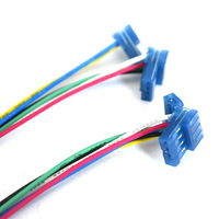 Rangkaian Kabel Wire Harness 26AWG UL1007 300V VW-1 Tahan Api 4 Pin Konektor 2 Arah Multi Warna PCB OEM LED