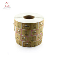 Autocollant adhésif étanche personnalisé pour emballage cosmétique avec estampage d'étiquettes autocollantes en feuille d'or