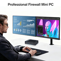 Mini PC Intel N150 sin Ventilador, Firewall, 4 Puertos Gigabit I226V LAN, 2 SFP+, Quad-Core, Pantalla Dual, DDR4, Windows, Ubuntu, Centos