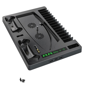 Giá Để Đĩa <span class=keywords><strong>Cd</strong></span> Trò Chơi PS5 Đế Sạc Đèn Led Bảng Điều Khiển Trạm Quạt Làm Mát Cho Bộ Điều Khiển PS5 Không Dây - Product Image 1