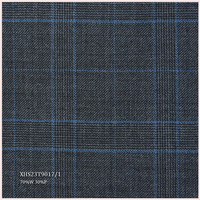 Tissu de Costume Italien de Haute Qualité en Laine Peignée Mérinos/Polyester Prêt à Expédier pour Costumes Homme