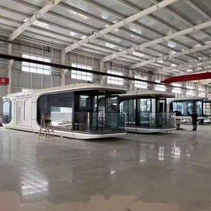 Готовый передвижной дом, стальная конструкция, сборный дом, плоская упаковка для отеля или квартиры, дизайн космической капсулы - Product Image 3