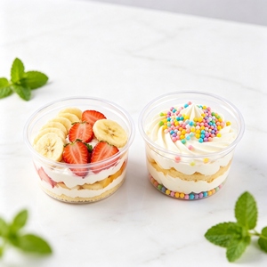 Module à dessert en PS transparent, épaisseur personnalisable, avec couvercle séparé, pour mousse ronde, carrée, cheesecake, tiramisu, pâtisserie froide - Product Image 1