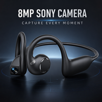Auriculares con Banda para el Cuello y Cámara E12 2026, Grabación de 8MP 1080P, Traducción por IA, Sonido HiFi 5.3, Antivibración, ENC, IPX5, Deportivos