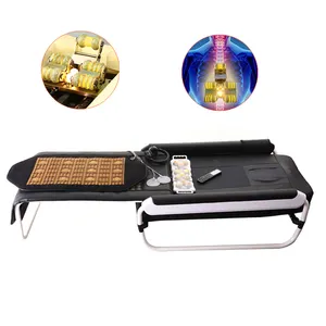 Sceragem Muscle Spine Relaxing Heating Therapy Jade Master Thermal Roller Stone Massage Bed Infrared With Tourmaline Mattre