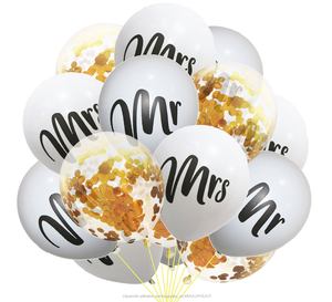 Venta al por mayor de impresión de el Sr. Y la Sra. Confeti látex globo conjunto para la boda propuestas fiesta decoraciones - Product Image 1