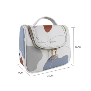 Custom Large Capacity Travel Cosmetic <b>Makeup</b> Bag <b>for</b> Women, Fashion Hanging Toiletry Bag with Zipper Closure - Product Image 2