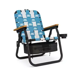 捆扎式舒适户外花园织带野营椅批发折叠沙滩椅野营沙滩椅可折叠