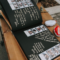 En stock : Album photo de mariage en bois élégant avec fenêtre, personnalisable A4, gravé au laser, pour livre d'or et souvenir.