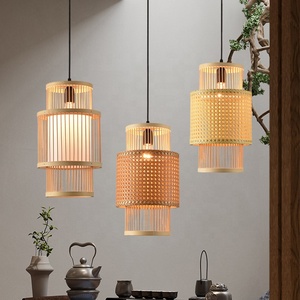 Masivel Modern Restaurant Design Lighting Fixtures Handmade <strong>Bamboo</strong> Chandelier <strong>Lamp</strong> <strong>Shades</strong> with Factory for Pendant Lights - Product Image 1