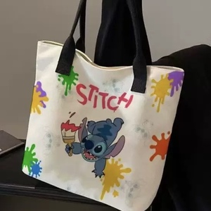 Bolsa de Lona con Estampado de Dibujos Animados, Bolso de Mano Versátil con Estructura Cuadrada para Fans - Product Image 3