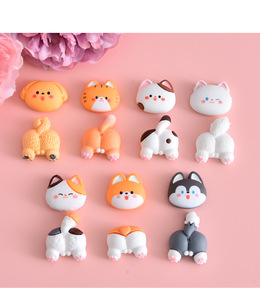 ชุดหัวและก้น<span class=keywords><strong>แมว</strong></span>และสุนัขการ์ตูน วัสดุงานฝีมือ DIY สำหรับเคสมือถือ แม่เหล็กติดตู้เย็น ที่รัดผม สติกเกอร์เครื่องประดับผม - Product Image 1