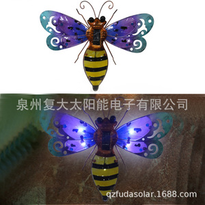 Lámpara Solar de Pared con Forma de Mariposa, Decoración de Jardín LED, Iluminación Exterior de 12V - Product Image 2