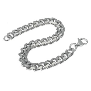 Pulsera de Cadena Cubana de Acero Inoxidable 17cm 18cm 19cm 20cm 21cm Joyería Hip Hop Punk para Hombre - Product Image 3