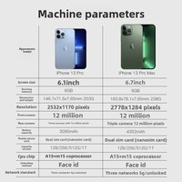 iPhone 13 Pro Max de 256 GB de Segunda Mano, Usado en Excelentes Condiciones, 5G, WiFi, Salud de la Batería Excelente