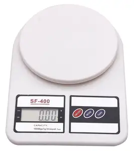 Factory Sf-400 Generic Weight Food, Kitchen Digital Weighing Scale Multiperpose ABS Plastic 10kg Display 2*1.5V Battery OEM LCD