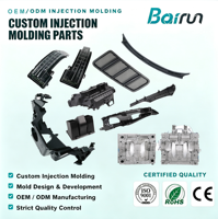 Moulage par injection de plastique ABS/PC/PA6, composants intérieurs et extérieurs automobiles, moule d'injection, RoHS CE, fabricants de moules d'injection
