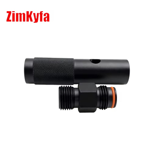 Adaptador de Cartucho de CO2 de Cambio Rápido Zimakyfa de 12g, Aleación de Aluminio Negra (QPJT-G1/2) para Tanque de CO2 con Rosca G1/2-14 - Product Image 2