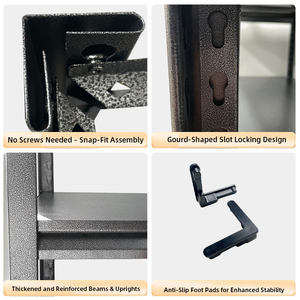 Étagère de présentation facile à installer, unité de rangement multi-niveaux, salon, balcon, entrepôt, présentoir, étagères de rangement en métal - Product Image 2