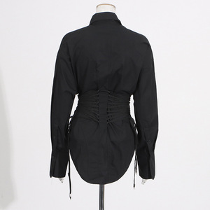 Blusa de Moda Casual para Mujer, Primavera, Nueva, con Cintura Ajustada, Premium, Simple - Product Image 5