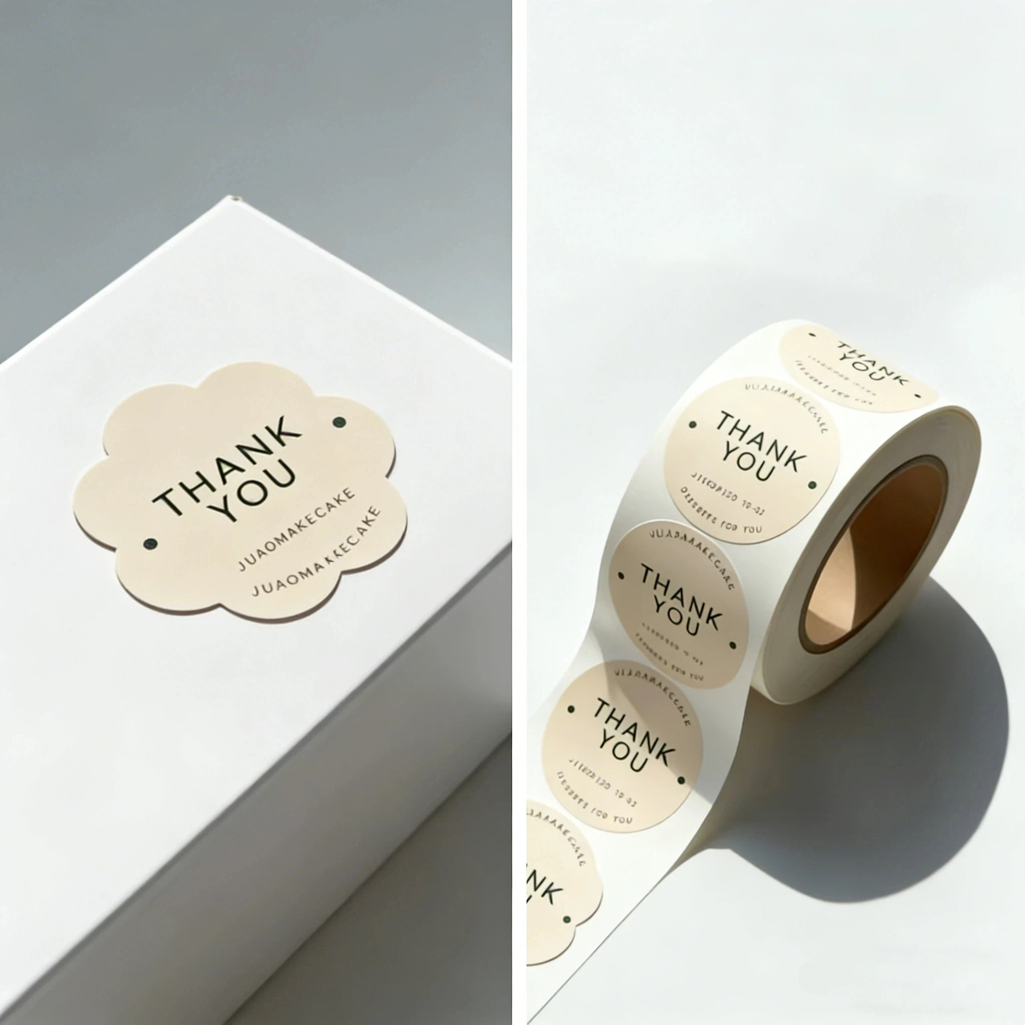 Premium Custom Logo Art Paper Carton Packaging Adhesive Stickers Labels Recycled Waterproof Eco-Friendly Durable for Food Use