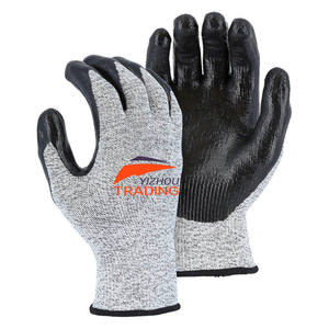 Alto rendimiento Anti corte Nivel 5 HPPE Shell con guantes de trabajo de seguridad recubiertos de nitrilo suave - Product Image 2