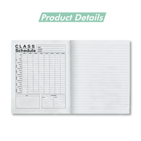Cahier d'exercices de haute qualité avec reliure adhésive, couverture personnalisée, cahier scolaire en gros