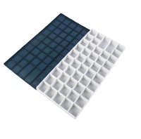 Palette d'aquarelle vert foncé à 48 alvéoles, étanche et hermétique, avec couvercle en plastique souple