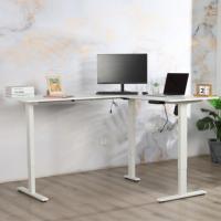 Bureau à hauteur réglable en forme de L bureau à domicile coin ordinateur bureau électrique en forme de L bureau assis debout en forme de L