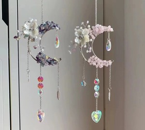Commercio all'ingrosso personalizzabile Moonflower Sun Catcher in cristallo argento Suncatcher per la guarigione fatti a mano artigianato di cristallo - Product Image 6