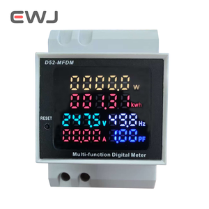 Monitor de CA de carril Din 6 en 1, 110V/220V/380V, 100A, factor de potencia de corriente de voltaje, medidor de frecuencia de energía eléctrica KWH activo - Product Image 1