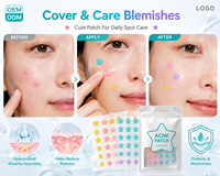 Pansement hydrocolloïde hydratant et cicatrisant sans aiguille pour le traitement de l'acné, réduit les rougeurs, soin du visage