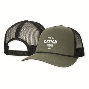 Sombreros de camionero con logotipo bordado personalizado de algodón MOQ bajo, sombreros de malla ajustables ajustados, estilo Hip Hop a la moda para ciclismo informal al aire libre - Product Image 1