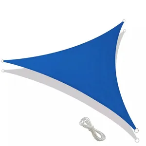 Factory Price 4.5x4.5x4.5M Waterproof Polyester Sun Shelter Triangle Shade Sail All Season Outdoor Patio Beach Camping Awning