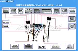 Écran tactile Android de 12,3 pouces pour voiture, avec installation directe pour Toyota Land Cruiser LC200 2008-2022 - Product Image 4