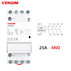 VG-VCH8-25/4P คอนแทคเตอร์แบบราง Din AC 4P 25A AC220V คอนแทคเตอร์อัตโนมัติในครัวเรือน 4NO 2NO2NC AC230V 50/60Hz L31 - Product Image 2