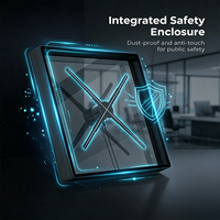 Nouveau ventilateur holographique 3D à œil nu 2026 avec couvercle de protection en acrylique, affichage holographique WiFi, application et audio Bluetooth
