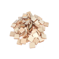 50 Pièces en Gros d'Ornements en Bois, Pièces Carrées d'Angle en Bois Brut de 1 Pouce pour Bricolage et Lettrage, Dropshipping