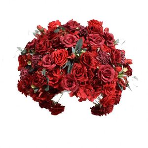 LO-681 Vente en gros de boules de fleurs artificielles en hydrangea et roses de 60 cm, centre de table pour mariage, décoration de salle de banquet et d'exposition - Product Image 6
