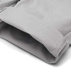 Vêtements d'été populaires 2022 en coton uni pour enfants, ensembles de vêtements pour garçons à manches courtes avec boutons, shorts de couleur unie, ensembles de vêtements pour bébés garçons - Product Image 2