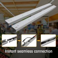 ShineLong K-lens, luminaires LED linéaires de 4 pieds pour bureau, à intensité variable, connectables sans soudure, CRI élevé 90, 3000-6500K, garantie 5 ans, aluminium