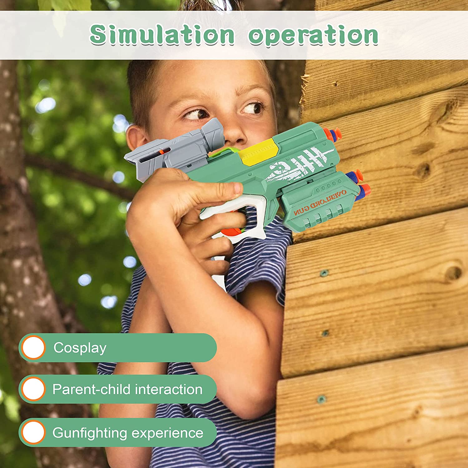 Small Short Blaster Toy Guns, Soft Foam Darts Bullets with Telescope, Magazine and Darts for Children