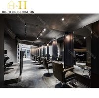 Design d'intérieur de salon de coiffure de luxe sur mesure, ensemble de meubles de salon de beauté, décoration d'intérieur de salon